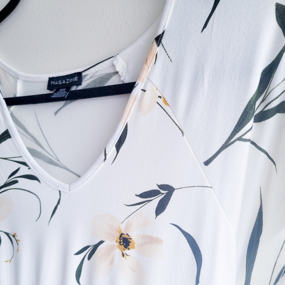 🚫 SOLD: White Floral Skater Dress - Picture 4 of 5